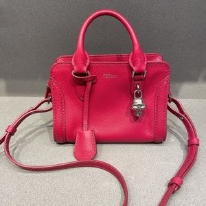 Alexander McQueen Hot Pink Magenta Small Skull Logo Bag Crossbody Bag